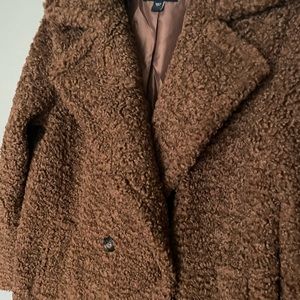 Bernardo Faux Fur Tobacco Brown Coat Size Large